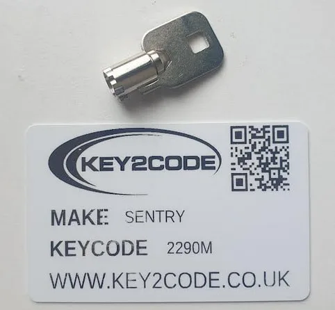 Sentry radial tubular key cut to code 2201M - 2400M