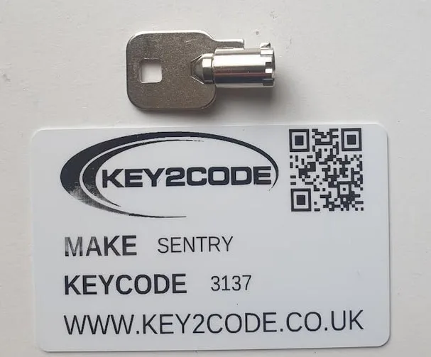 Sentry radial tubular key cut to code 3100 - 3150