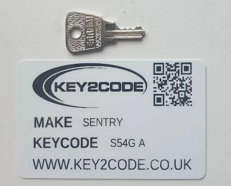 Sentry Fire safe S54G A to Z keys cut to code