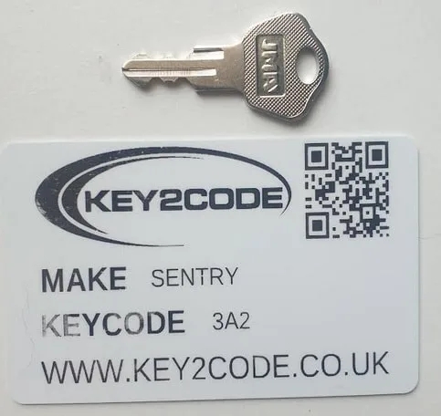 Sentry Fire safe 3A2 TO 3Z2 keys cut to code