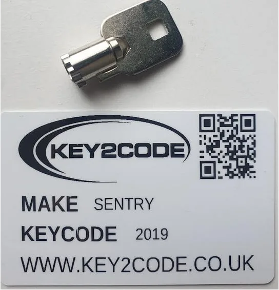 Sentry Safe radial tubular key cut to code - 2001 - 2100